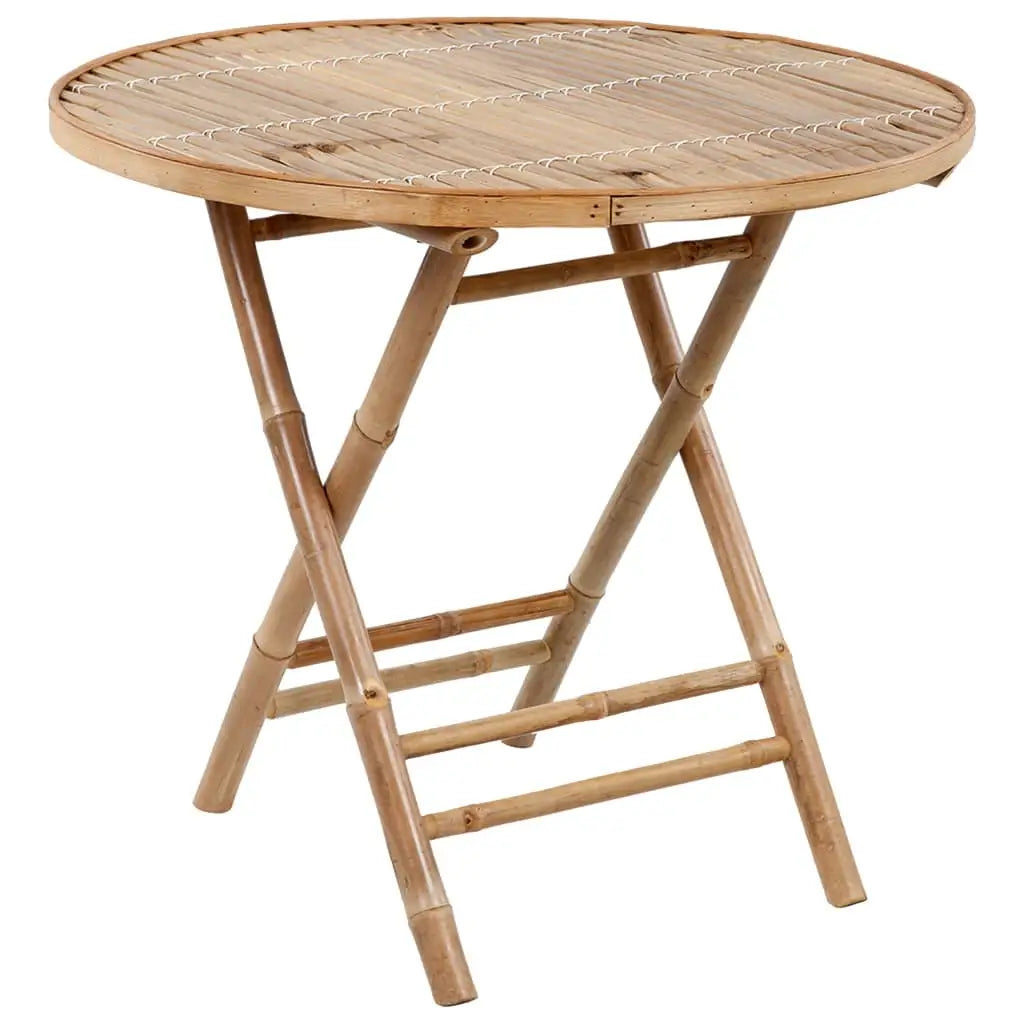 vidaXL Folding Outdoor Dining Set with Cushions 5 Piece Bamboo Graden Dinner - Furniture > Outdoor Furniture > Outdoor