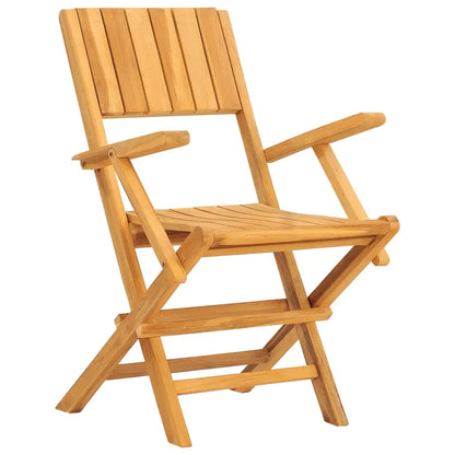vidaXL Folding Patio Chairs 2 pcs 21.7’’x24’’x35.4’’ Solid Wood Teak - Outdoor Chairs