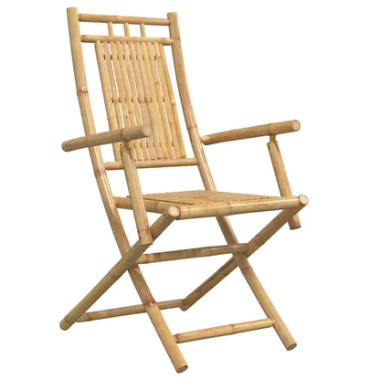 vidaXL Folding Patio Chairs 6 pcs 20.9’’x26’’x39’’ Bamboo - Outdoor Chairs