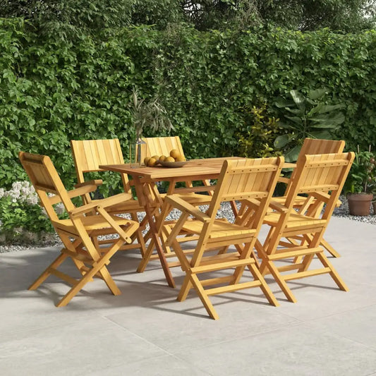 vidaXL Folding Patio Chairs 6 pcs 21.7’’x24’’x35.4’’ Solid Wood Teak - Patio Chairs