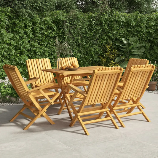 vidaXL Folding Patio Chairs 6 pcs 24’’x26.4’’x35.4’’ Solid Wood Teak - Outdoor Chairs