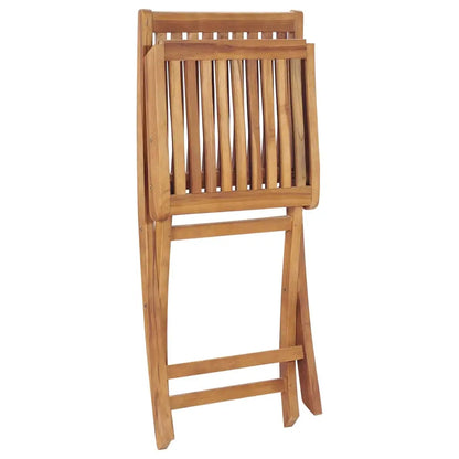 vidaXL Folding Patio Chairs 8 pcs Solid Teak Wood - Patio Chairs