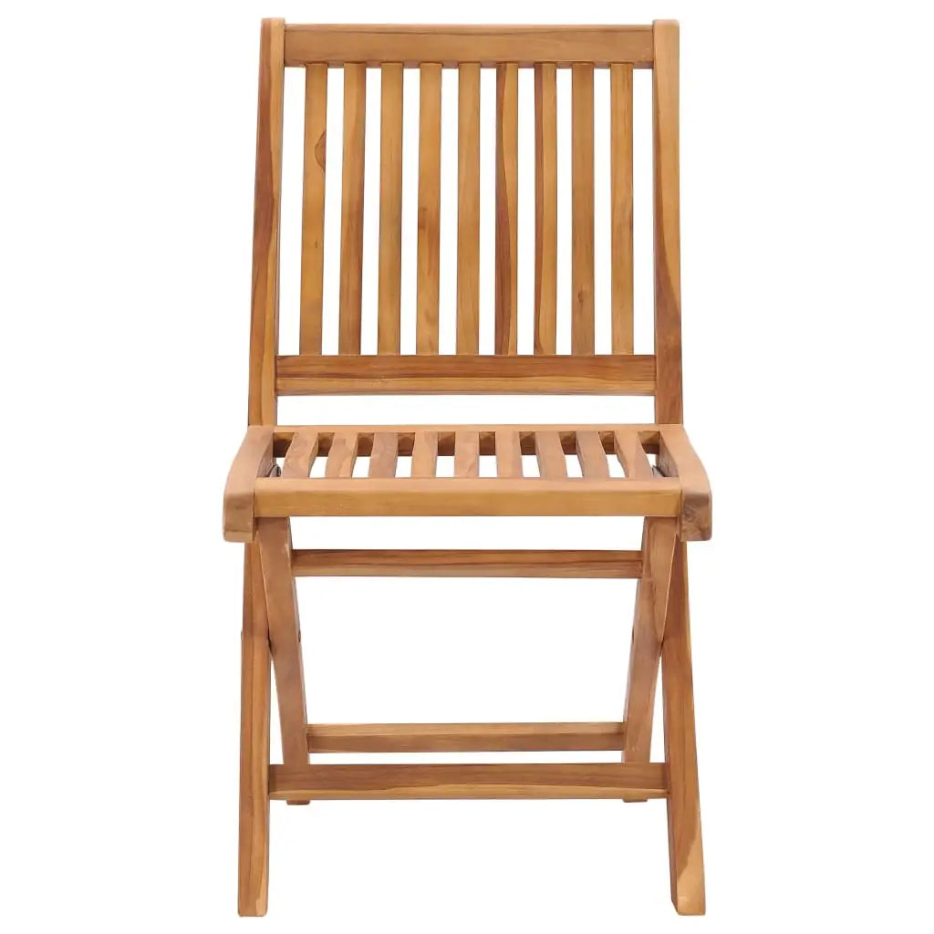 vidaXL Folding Patio Chairs 8 pcs Solid Teak Wood - Patio Chairs
