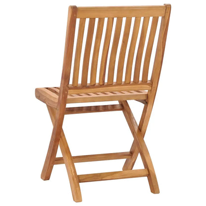 vidaXL Folding Patio Chairs 8 pcs Solid Teak Wood - Patio Chairs
