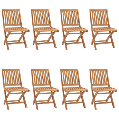 vidaXL Folding Patio Chairs with Cushions 6 pcs Solid Teak Wood - Outdoor Chairs