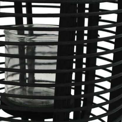 vidaXL Freestanding Candle Lantern Holder Bamboo Black - Home & Garden > Decor > Home Fragrance Accessories > Candle