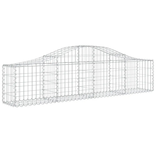 vidaXL Gabion Basket Arched Gabion Basket Planter for Flower Galvanized Iron - Planter