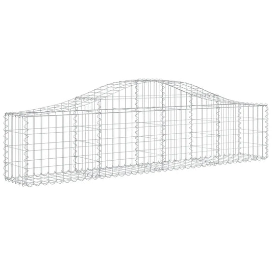 vidaXL Gabion Basket Arched Gabion Basket Planter for Flower Galvanized Iron - Planter