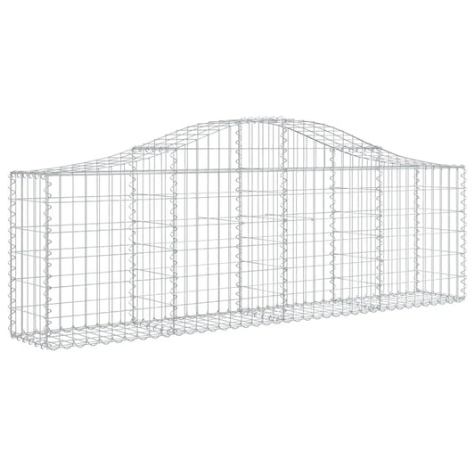 vidaXL Gabion Basket Arched Gabion Basket Planter for Flower Galvanized Iron - Planter