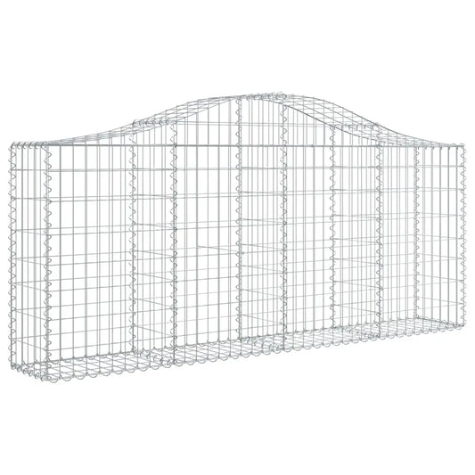 vidaXL Gabion Basket Arched Gabion Basket Planter for Flower Galvanized Iron - Planter