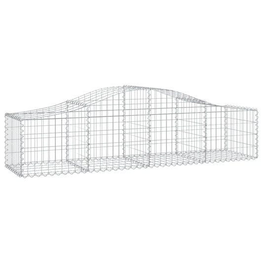 vidaXL Gabion Basket Arched Gabion Basket Planter for Flower Galvanized Iron - Planter