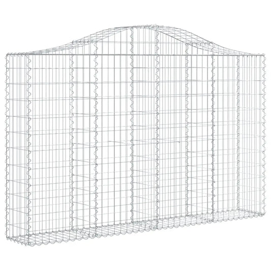 vidaXL Gabion Basket Arched Gabion Basket Planter for Flower Galvanized Iron - Planter