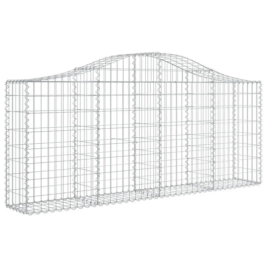 vidaXL Gabion Basket Arched Gabion Basket Planter for Flower Galvanized Iron - Gabion Basket