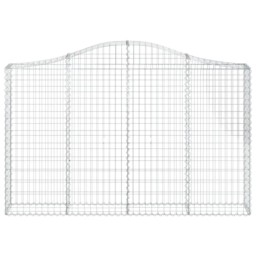vidaXL Gabion Basket Arched Gabion Basket Planter for Flower Galvanized Iron - Home & Garden > Lawn & Garden >