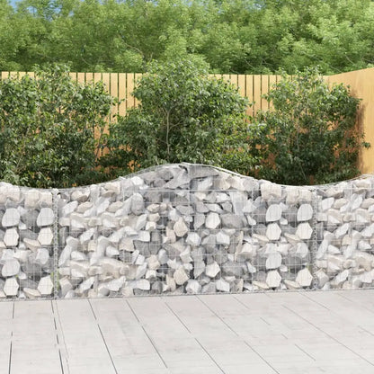vidaXL Gabion Basket Arched Gabion Basket Planter for Flower Galvanized Iron - Home & Garden > Lawn & Garden >