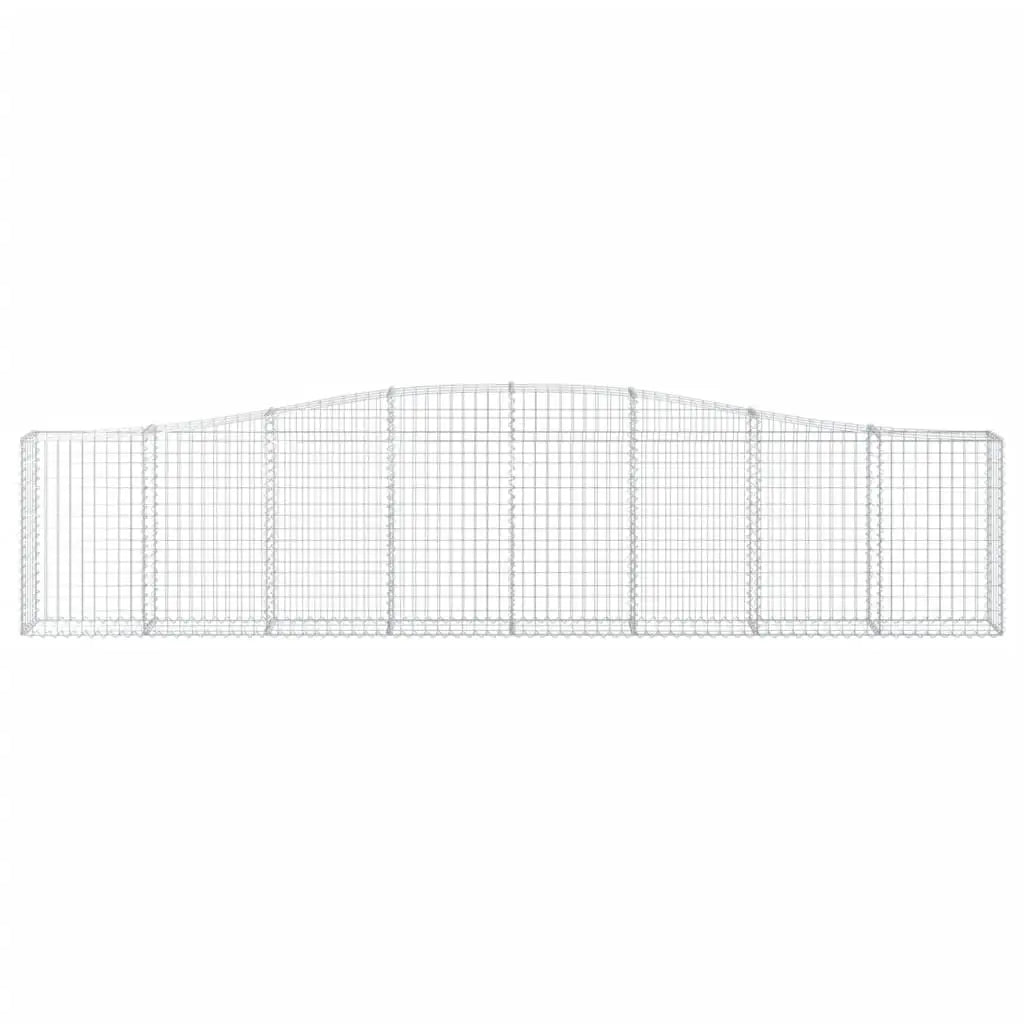 vidaXL Gabion Basket Arched Gabion Basket Planter for Flower Galvanized Iron - Home & Garden > Lawn & Garden >