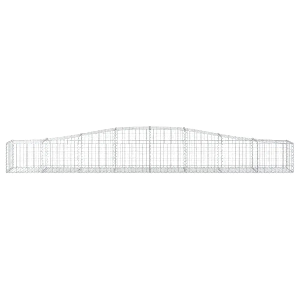 vidaXL Gabion Basket Arched Gabion Basket Planter for Flower Galvanized Iron - Home & Garden > Lawn & Garden >