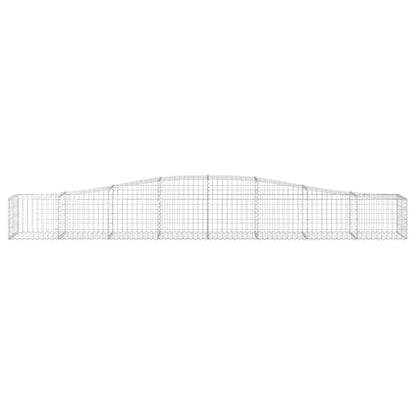 vidaXL Gabion Basket Arched Gabion Basket Planter for Flower Galvanized Iron - Home & Garden > Lawn & Garden >