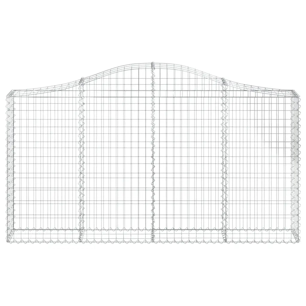 vidaXL Gabion Basket Arched Gabion Basket Planter for Flower Galvanized Iron - Home & Garden > Lawn & Garden >