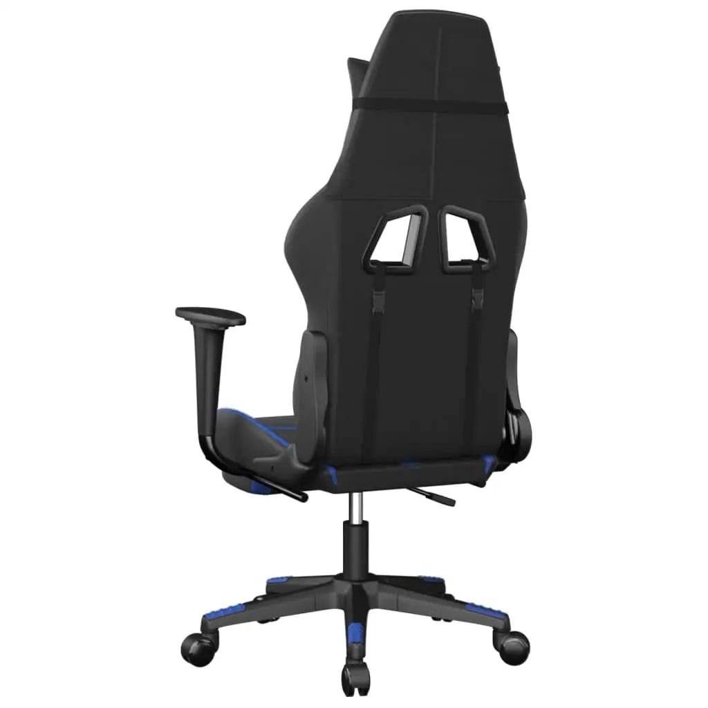 vidaXL Gaming Chair with Footrest Black and Blue Faux Leather - Furniture > Chairs > Gaming Chairs