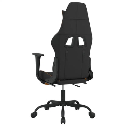 vidaXL Gaming Chair with Footrest Black and Orange Fabric - Furniture > Chairs > Gaming Chairs