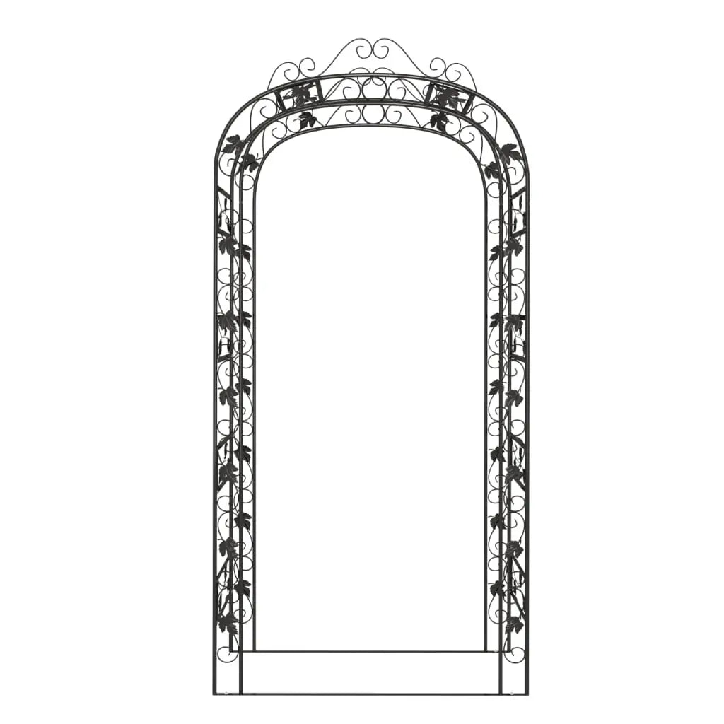 vidaXL Garden Arch Black 45.7’’x17.7’’x94.5’’ Steel - Home & Garden > Lawn & Garden > Outdoor Living > Outdoor