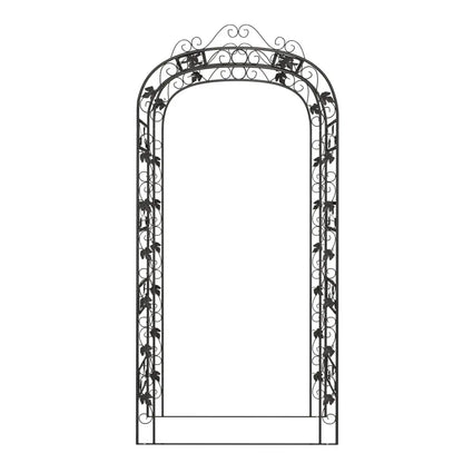 vidaXL Garden Arch Black 45.7’’x17.7’’x94.5’’ Steel - Home & Garden > Lawn & Garden > Outdoor Living > Outdoor