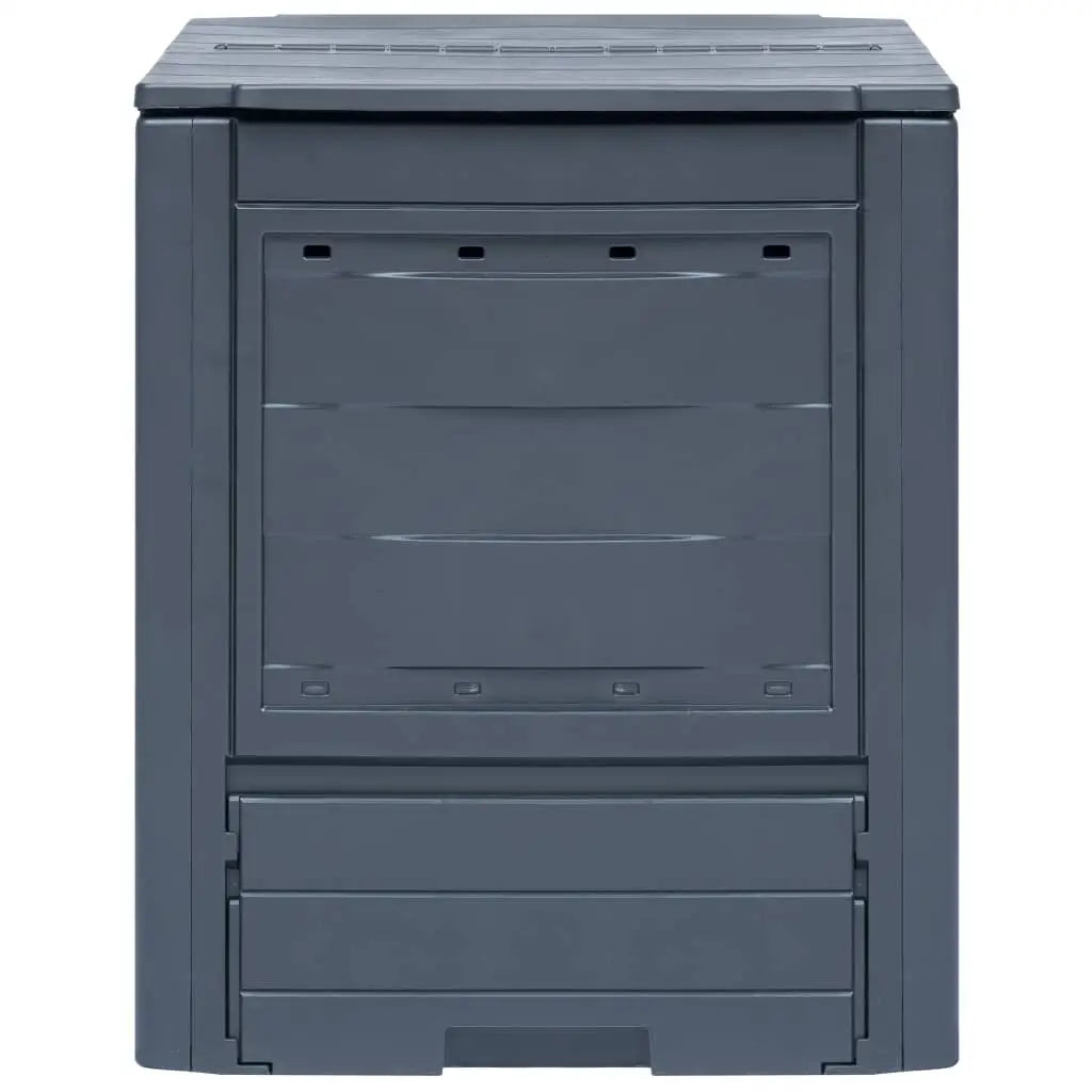 vidaXL Garden Composter Gray 23.6’’x23.6’’x28.7’’ 68.7 gal - Home & Garden > Lawn & Garden > Gardening > Composting >