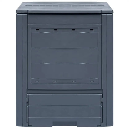 vidaXL Garden Composter Gray 23.6’’x23.6’’x28.7’’ 68.7 gal - Home & Garden > Lawn & Garden > Gardening > Composting >