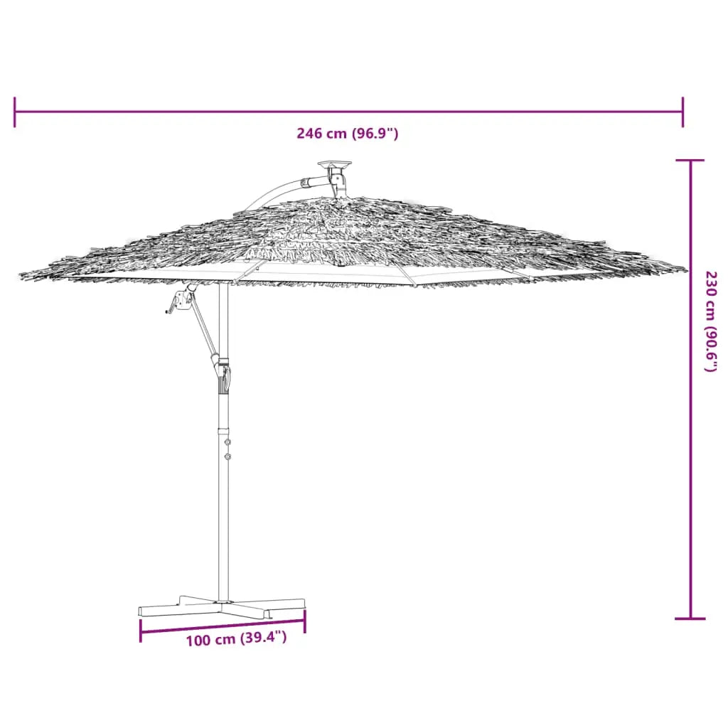 vidaXL Garden Parasol with Steel Pole Umbrella Sunshade Outdoor Patio Beach - Outdoor Umbrella
