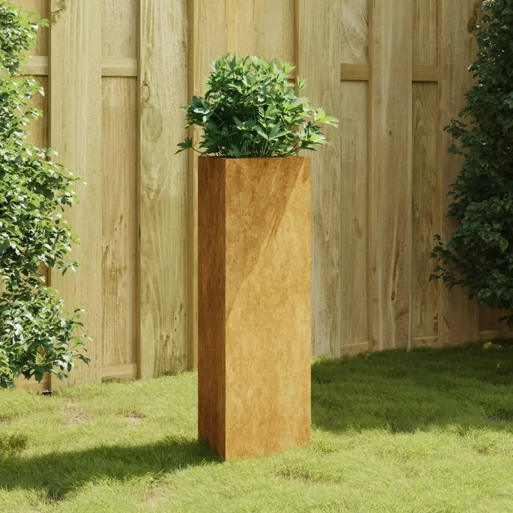 vidaXL Garden Planter 11.8’’x10.2’’x29.5’’ Corten Steel - Home & Garden > Lawn & Garden > Gardening > Pots & Planters