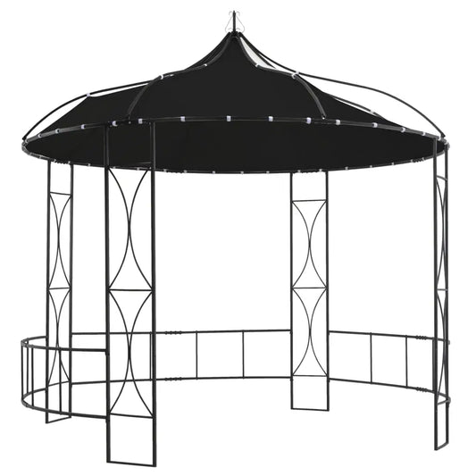 vidaXL Gazebo Outdoor Canopy Party Tent Patio Pavilion Shade with Roof Round - Gazebo