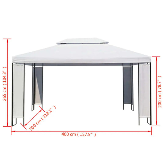 vidaXL Gazebo Outdoor Canopy Tent Patio Pavilion Sunshade Shelter Party Tent - Gazebo