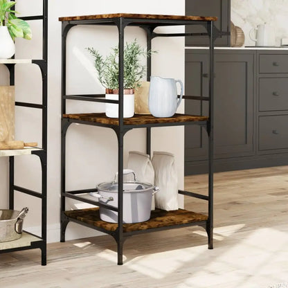 vidaXL Kitchen Trolley Rolling Utility Storage Living Room Engineered Wood - Furniture > Carts & Islands > Kitchen &