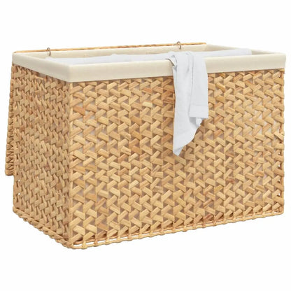 vidaXL Laundry Basket with 3 Sections 29.5’’x16.7’’x20.5’’ Water Hyacinth - Home & Garden > Household Supplies >