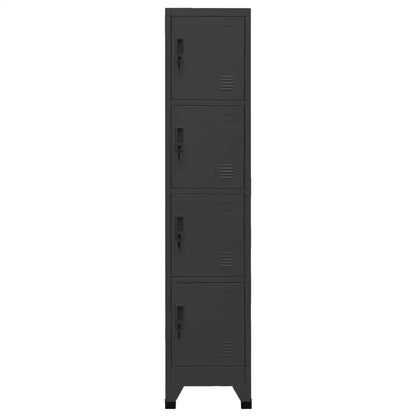 vidaXL Locker Cabinet Anthracite 15’’x17.7’’x70.9’’ Steel - Furniture > Cabinets & Storage > Storage Cabinets & Lockers