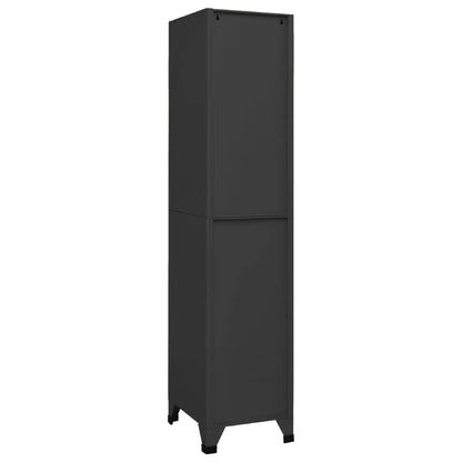 vidaXL Locker Cabinet Anthracite 15’’x17.7’’x70.9’’ Steel - Furniture > Cabinets & Storage > Storage Cabinets & Lockers