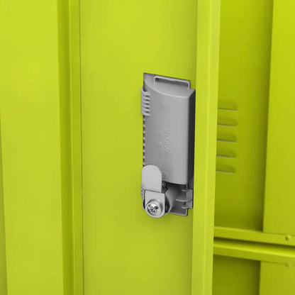 vidaXL Locker Cabinet Light Gray and Green 35.4’’x17.7’’x36.4’’ Steel - Light grey and green / 1 pcs - Furniture >