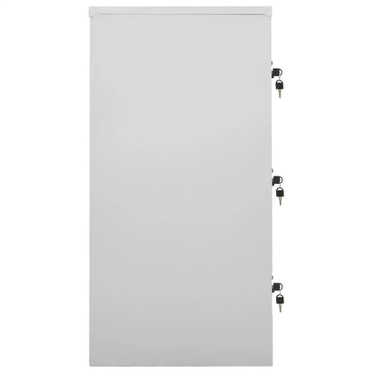 vidaXL Locker Cabinet Light Gray and Green 35.4’’x17.7’’x36.4’’ Steel - Light grey and green / 1 pcs - Furniture >