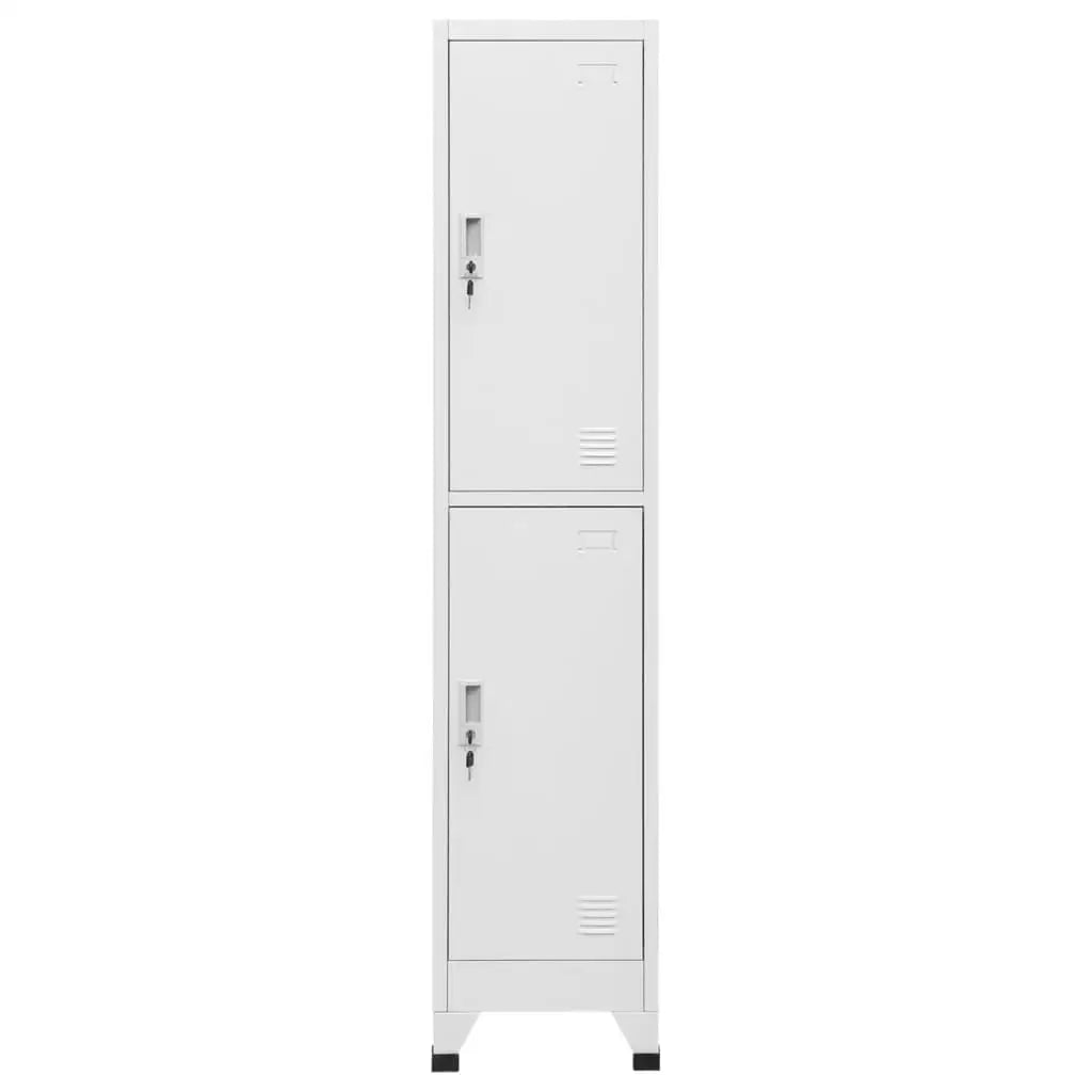 vidaXL Locker Cabinet with 2 Compartments 15’’x17.7’’x70.9’’ - Furniture > Cabinets & Storage > Storage Cabinets &