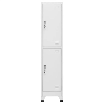 vidaXL Locker Cabinet with 2 Compartments 15’’x17.7’’x70.9’’ - Furniture > Cabinets & Storage > Storage Cabinets &