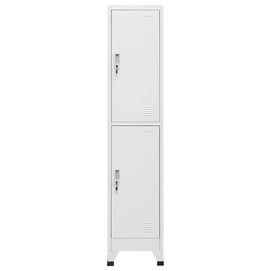 vidaXL Locker Cabinet with 2 Compartments 15’’x17.7’’x70.9’’ - Furniture > Cabinets & Storage > Storage Cabinets &