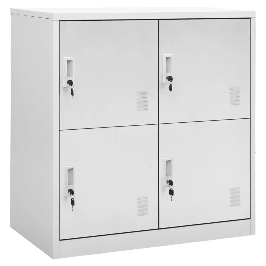 vidaXL Locker Cabinets 5 pcs Light Gray 35.4’’x17.7’’x36.4’’ Steel - Light gray / 5 pcs - Furniture > Cabinets &