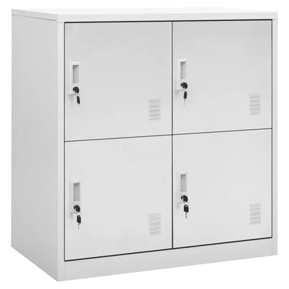 vidaXL Locker Cabinets 5 pcs Light Gray 35.4’’x17.7’’x36.4’’ Steel - Light gray / 5 pcs - Furniture > Cabinets &