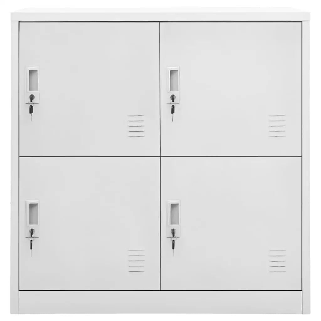 vidaXL Locker Cabinets 5 pcs Light Gray 35.4’’x17.7’’x36.4’’ Steel - Light gray / 5 pcs - Furniture > Cabinets &