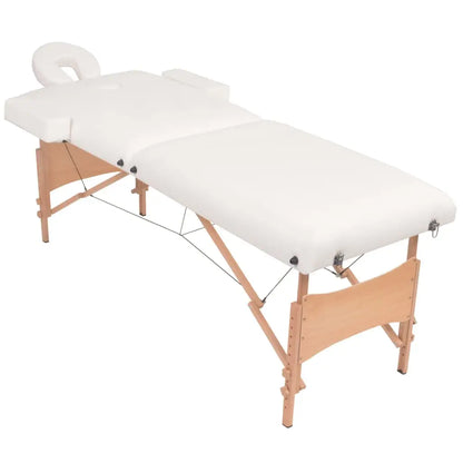 vidaXL Massage Table and Stool Set Beauty Couch Therapy Bed 2 Zones Thick - Health & Beauty > Personal Care > Massage &
