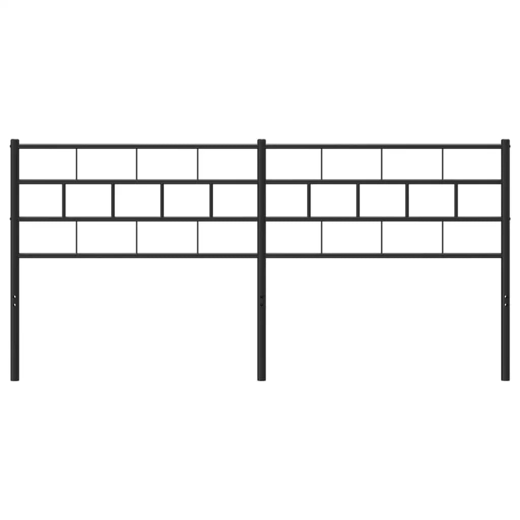 vidaXL Metal Headboard Black 70.9’’ - Furniture > Beds & Accessories > Headboards & Footboards