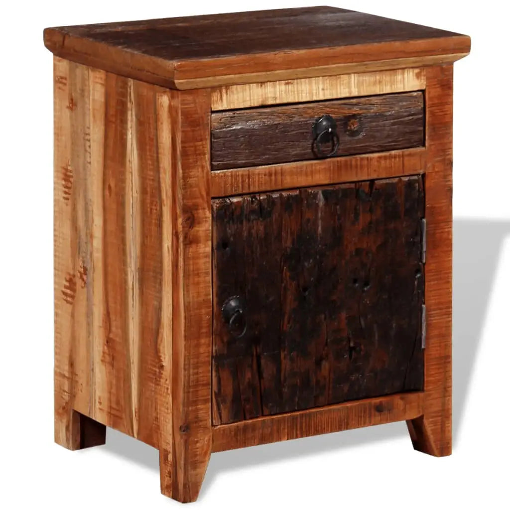 vidaXL Nightstand Solid Acacia Reclaimed Wood - Nightstand