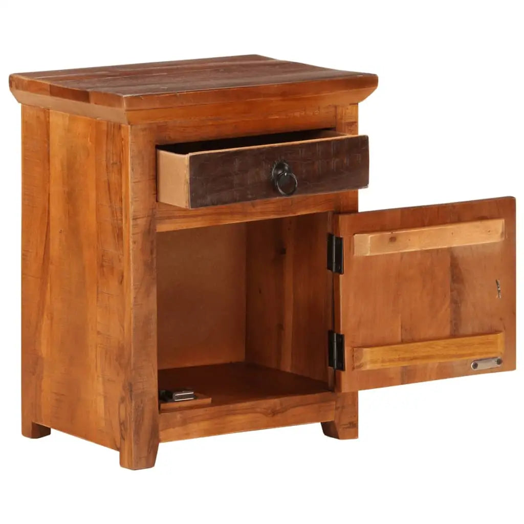 vidaXL Nightstand Solid Acacia Reclaimed Wood - Nightstand