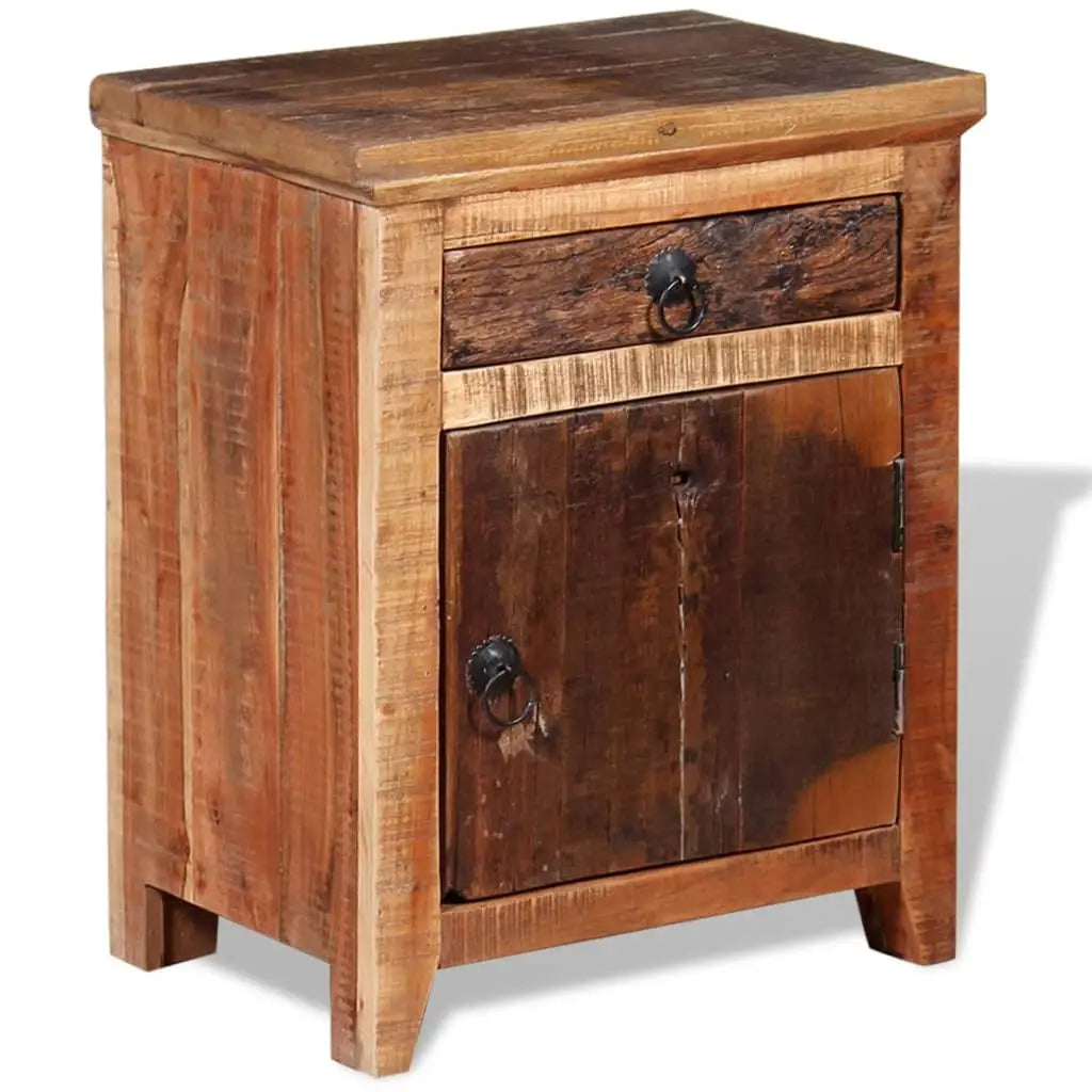 vidaXL Nightstand Solid Acacia Reclaimed Wood - Nightstand